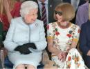 Pics: Queen Elizabeth II makes London Fashion Week debut!