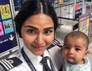 Female pilot takes baby to work. Here's what happened next!