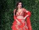 Stunner! Soha turns heads in a red lehenga