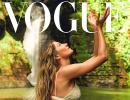 Brazilian beauty Gisele Bundchen embraces her wild side