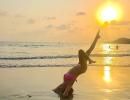 Beach yoga! Kavita Kaushik's fitness secret is out