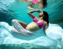 Whoa! Sameera Reddy bares baby bump underwater