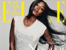 Is Naomi Campbell wearing just a T-shirt?