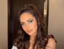 Esha Gupta rocks nude lips, green eye makeup