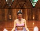 In Pics: Alessandra shows off her yoga moves