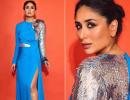 Kareena rocks thigh slit in a blue Prabal Gurung gown