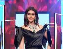 Bold! Karishma slays in a black off-shoulder gown