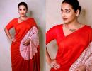 Vidya or Dia: Who wore the shibori sari better?