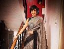 Mandira's Cheerful Sari Looks