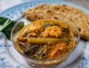 Malabar Spinach and Prawn Curry