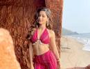 Ananya, Khushi Make A Splash In Magenta