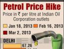 Petrol price hiked by Rs 1.40 per litre