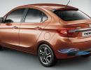 Tata Tigor looks to drive between two lanes