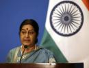 Livid Sushma asks Amazon to apologise for insulting Indian flag