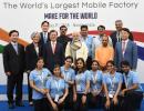 Modi inaugurates world's largest mobile phone factory in Noida