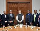 Budget: Modi meets Ambani, Tata, other biz leaders