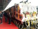 Weather holds up Goyal, Gujarat CM flags off Tejas Exp