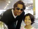 Spotted: Arjun Rampal, Boman at Heathrow Airport