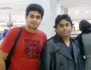 Spotted: A R Rahman at Chennai airport