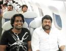 Spotted: Chiranjeevi on board an aircraft