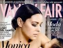 Naked Monica Bellucci with newborn on mag cover