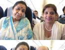 Spotted: Asha Bhosle onboard a flight