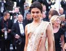 Deepika, Pamela Dazzle In White Saris