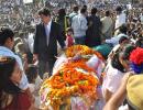 PIX: Bhupen Hazarika's body arrives in Assam, last rites today