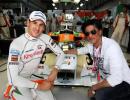 PIX: Shah Rukh Khan cheers for Force India