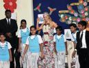 PIX:Paris Hilton visits orphanage, Siddhivinayak in Mumbai