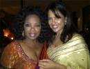 Sameera Reddy gifts a sari to Oprah