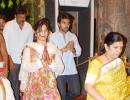 PIX: Ram Charan, bride visit Tirupati temple