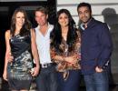 PIX: Shane Warne, Liz Hurley party with Shilpa Shetty