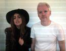 Lady Gaga meets Wikileaks' Julian Assange