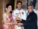 PIX: Sridevi, Sharmila Tagore receive Padma awards