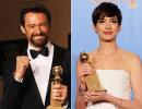 Ben Affleck, Hugh Jackman, Anne Hathway win at Globes 2013