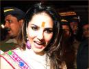 PIX: Sunny Leone visits Siddhivinayak temple