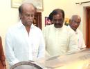 PIX: Rajinikanth pays respect to mentor K Balachander