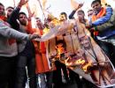 PIX: Bajrang Dal protests against PK in Jammu