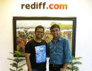 PIX: Filmistaan actors Sharib and Inaam visit Rediff office!