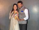 PIX: Genelia shows off baby bump