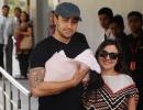 PIX: Imran, Avantika take their baby home