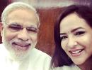 PIX: Mohan Babu, Lakshmi Manchu with Narendra Modi