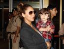 PIX: Shah Rukh and family, Shabana Azmi at the airport