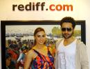 PIX: Jackky Bhagnani, Lauren Gottlieb visit Rediff