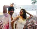 PIX: Sushant, Jacqueline have fun at the Holi party