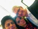 PIX: Shah Rukh, Farah, Big B party with Tim Cook