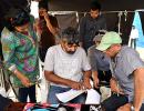 CANDID PICTURES: On the sets of Baahubali