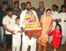 PIX: Sanjay Dutt bids goodbye to Ganpati