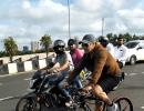 SPOTTED: Salman Khan cycles in Mumbai